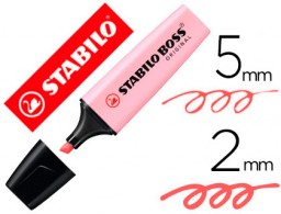 Marcador fluorescente Stabilo Boss Original tinta rosa pastel